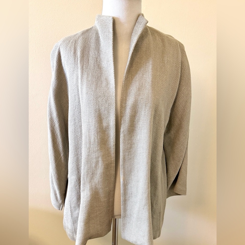 Gray Open Front Jacket - image 2